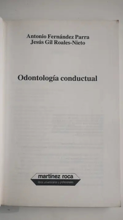 Libro Odontología Conductual de Fernández Parra y Roales-Nieto - miniatura 2