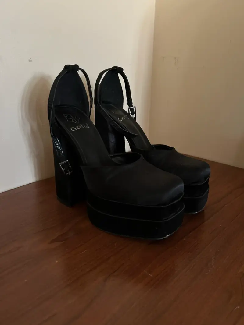 Zapatos de Tacón Alto Negros gotta talla 38 - 2