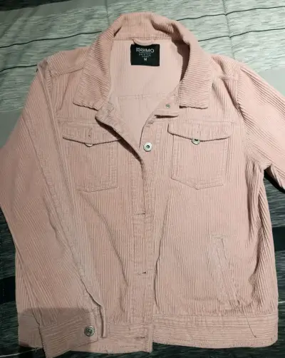 Chaqueta cotelé color palo rosa para mujer Issimo - miniatura 1