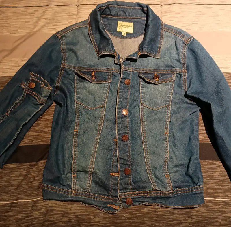 Chaqueta de mezclilla azul para mujer talla M - 1