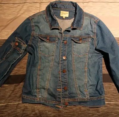 Chaqueta de mezclilla azul para mujer talla M - miniatura 1