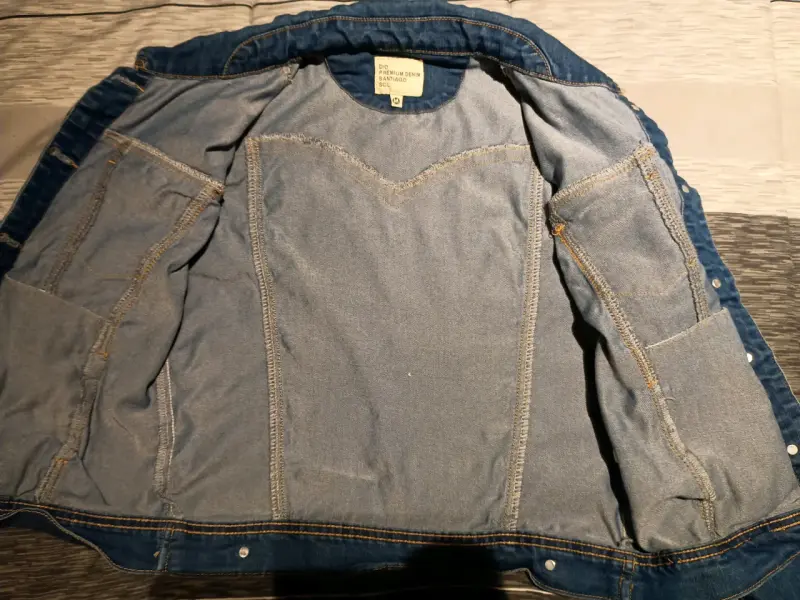 Chaqueta de mezclilla azul para mujer talla M - 3