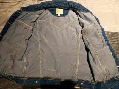 Chaqueta de mezclilla azul para mujer talla M - miniatura 3