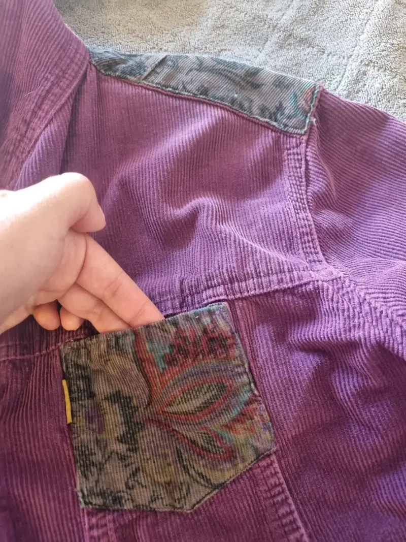 Conjunto falda y chaqueta cotelé estampado unico - 5