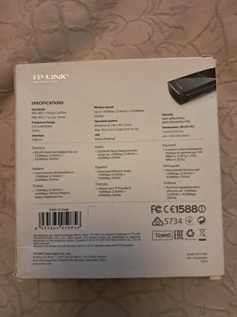 Adaptador USB Inalámbrico Dual Band TP-Link AC600 - 2