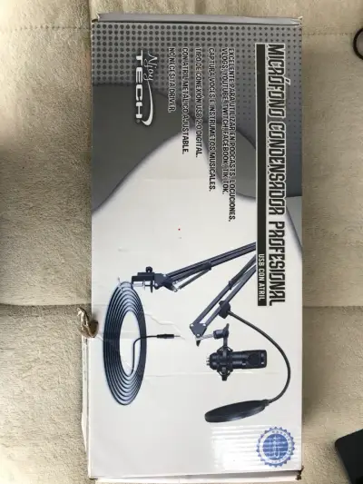 Micrófono condensador USB con atril ajustable - miniatura 1