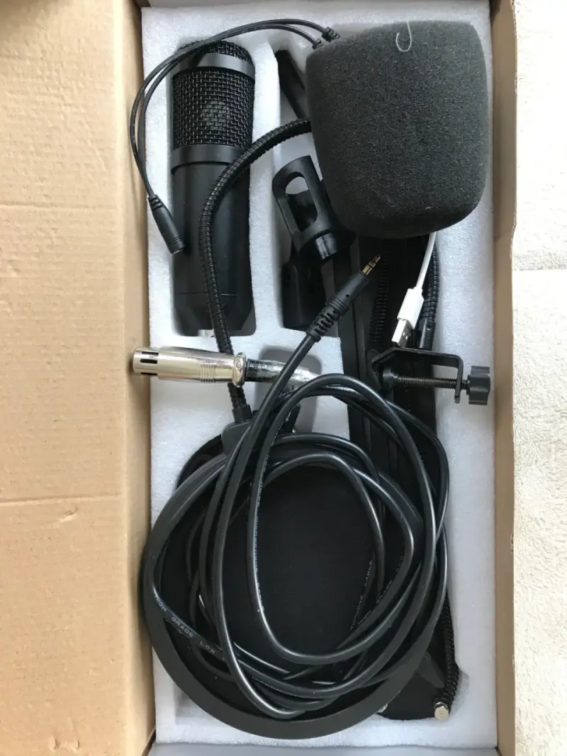 Micrófono condensador USB con atril ajustable - 3