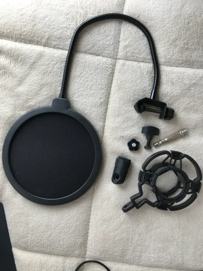 Micrófono condensador USB con atril ajustable - 4