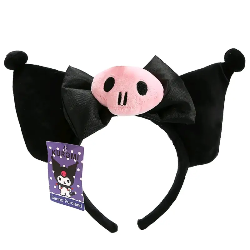 Diadema Kuromi Sanrio con orejas negras
