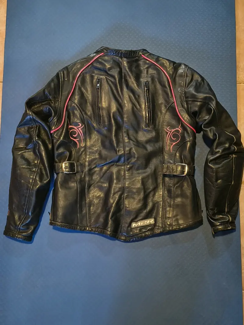 Chaqueta de cuero negra talla M mujer - 2
