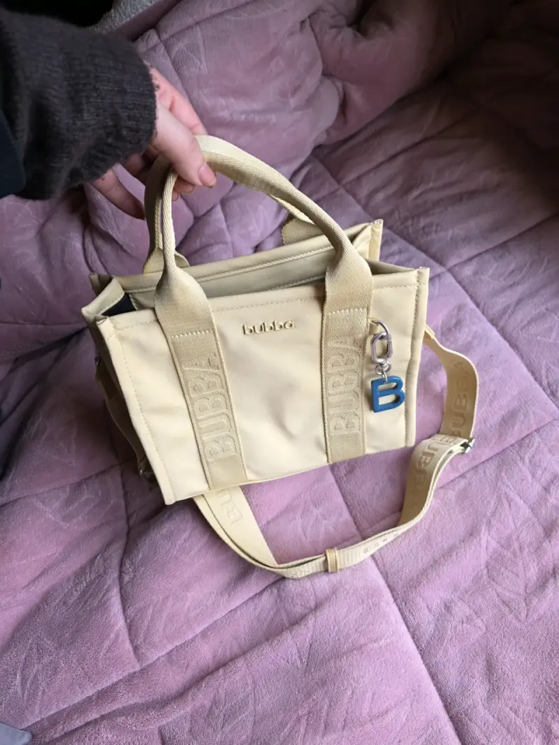 Bolso tote beige Bubba con correa ajustable - 1