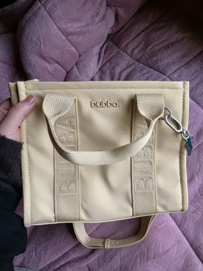 Bolso tote beige Bubba con correa ajustable - miniatura 3