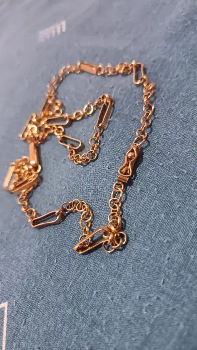 Cadena de oro 18k estilo rolo facetiado - miniatura 1
