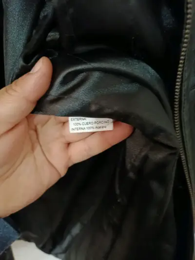 Chaqueta de cuero negro Stefano Cocci de mujer - miniatura 3