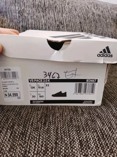 Zapatillas negras Adidas VS Pace 2.0K para niños - miniatura 2