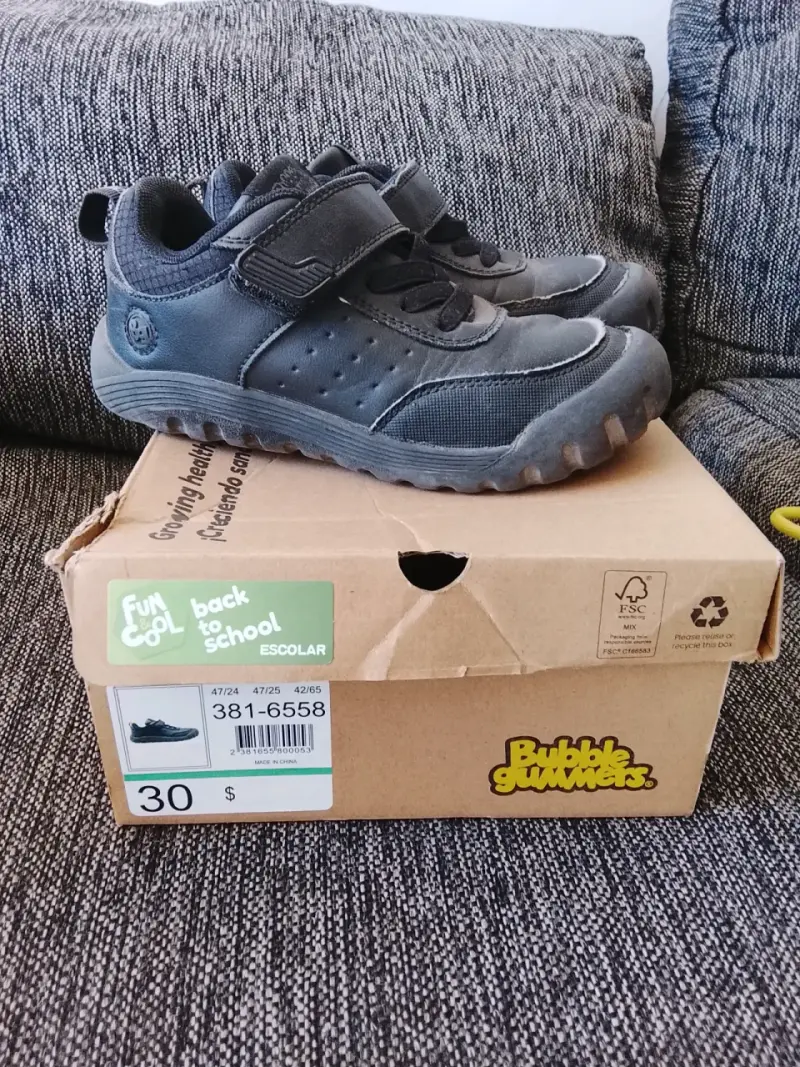 Zapatillas escolares Bubble Gummers negras talla 30 - 1
