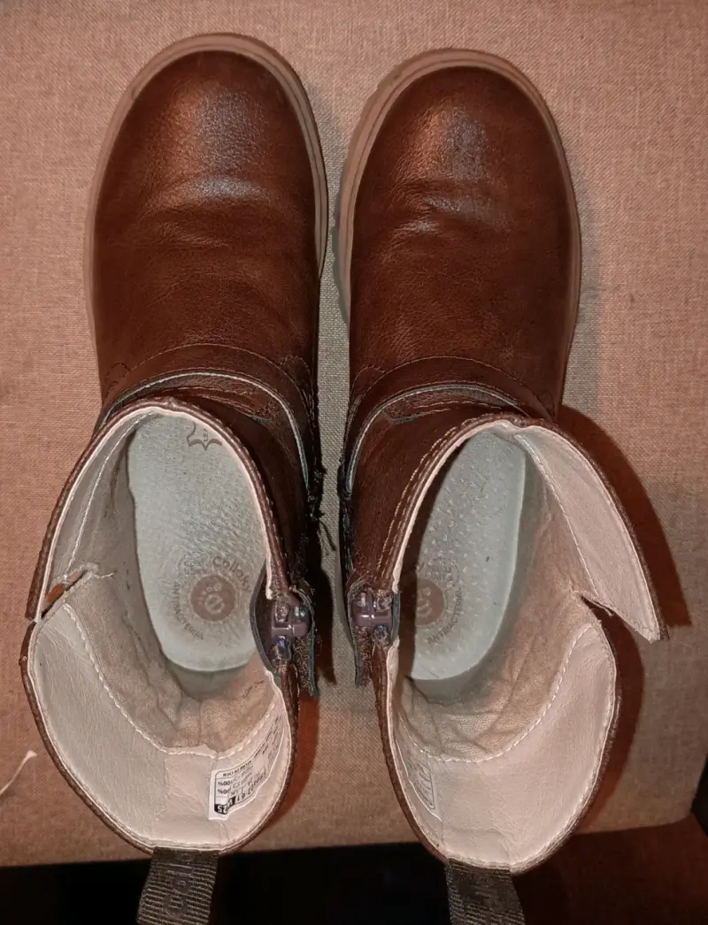 Botas de cuero marrón para niños Colloky - 1