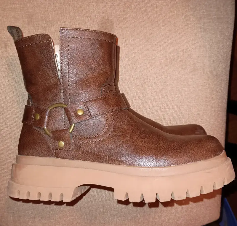 Botas de cuero marrón para niños Colloky - 3
