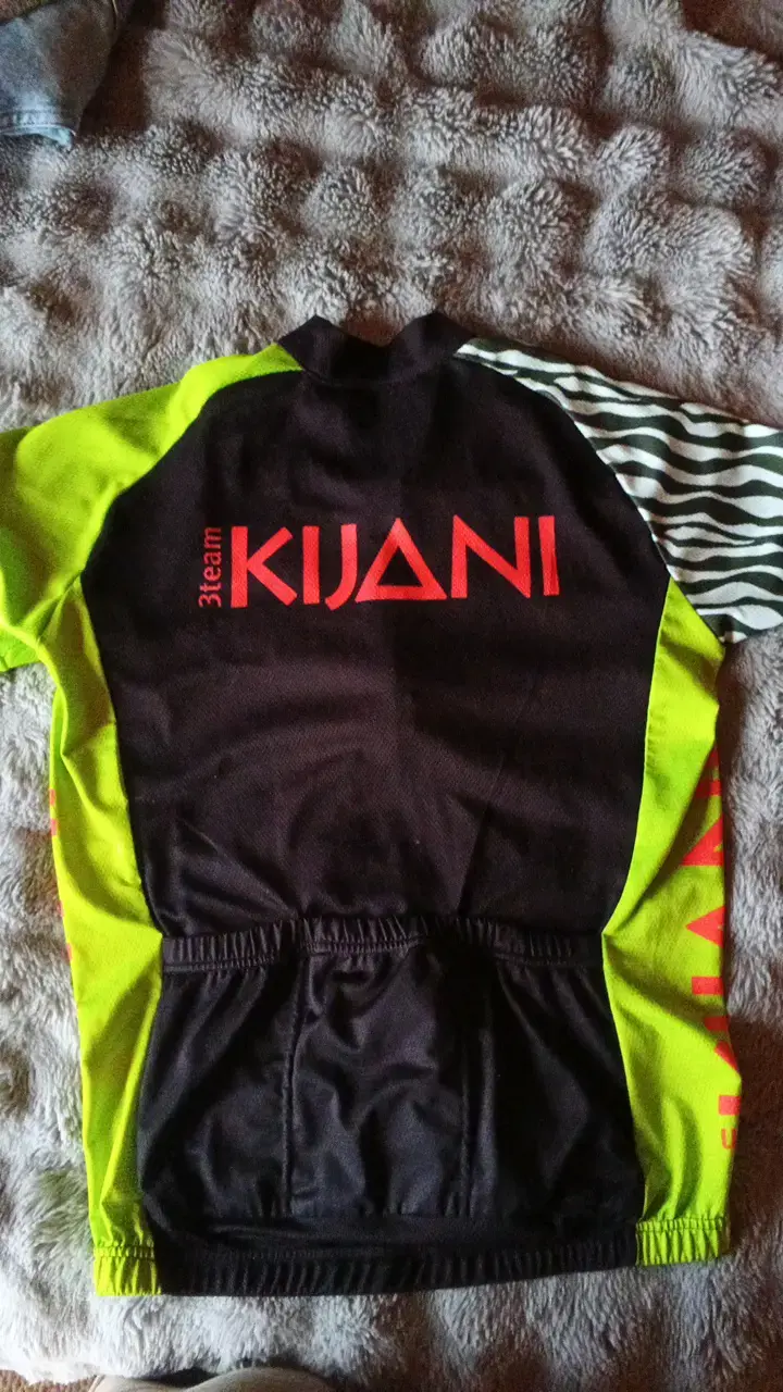 Polera de ciclismo Kijani negra y verde - 2