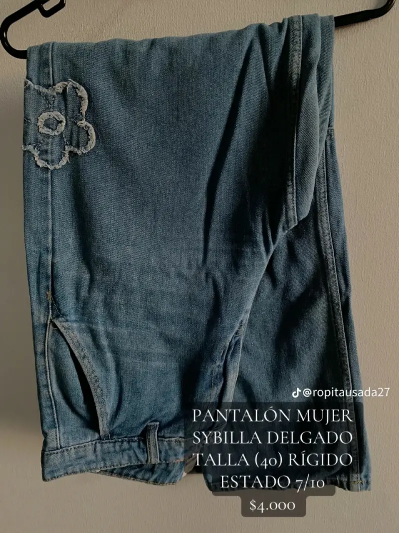Pantalón de mezclilla mujer Sybilla talla 40 - 1