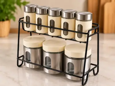 Set especieros Casaideas 8 frascos + organizador - miniatura 2