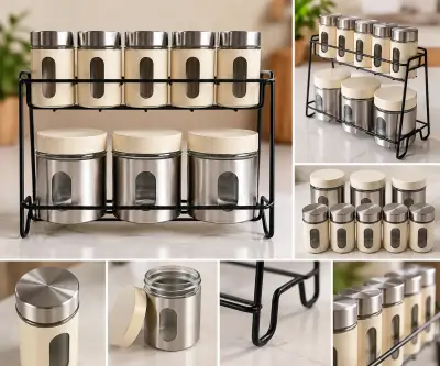 Set especieros Casaideas 8 frascos + organizador - miniatura 3