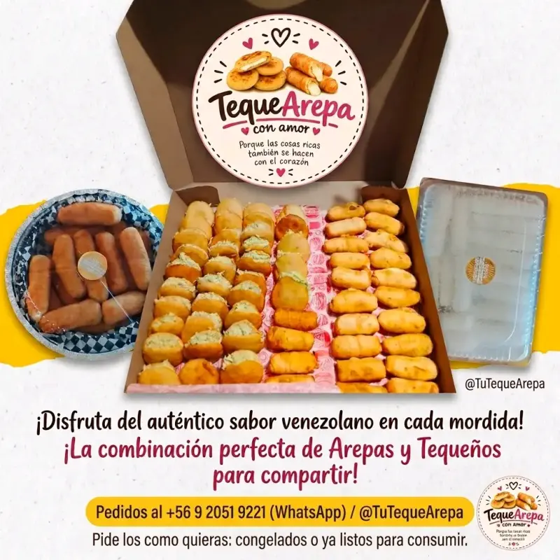 Caja de Arepas y Tequeños Venezolanos