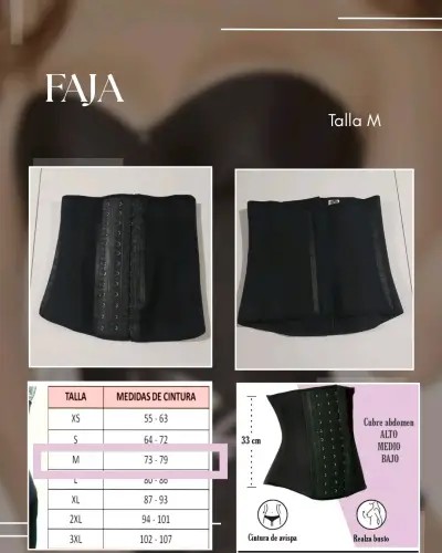 Faja reductora negra talla M - miniatura 1