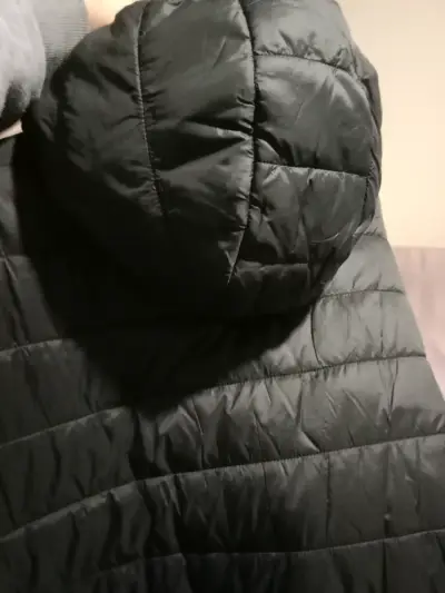 Chaqueta negra con capucha NewSports Outdoor - miniatura 3