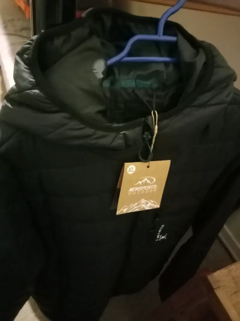 Chaqueta negra con capucha NewSports Outdoor - 4