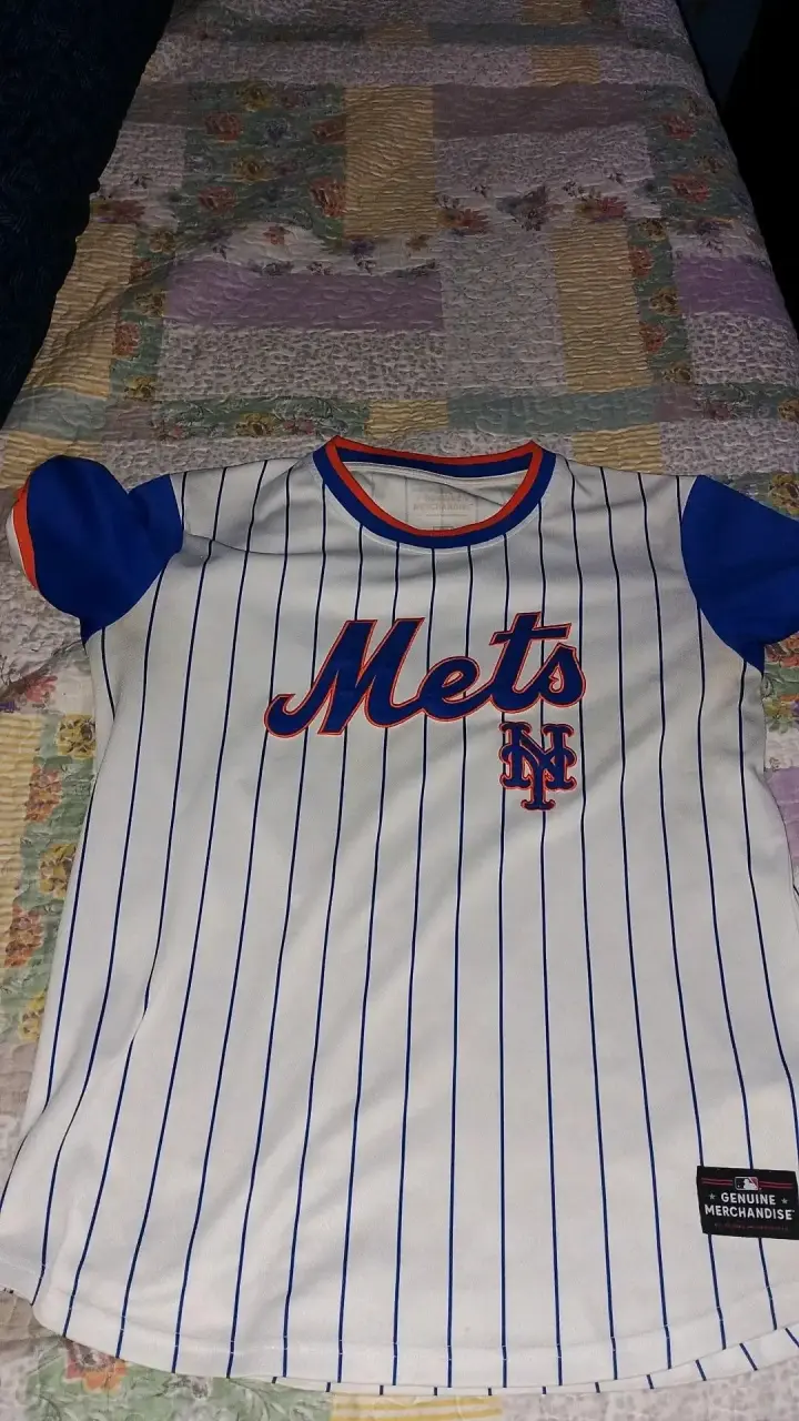 Camiseta de béisbol Mets rayada
