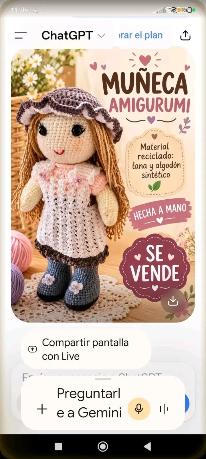Muñeca Amigurumi Hecha a Mano
