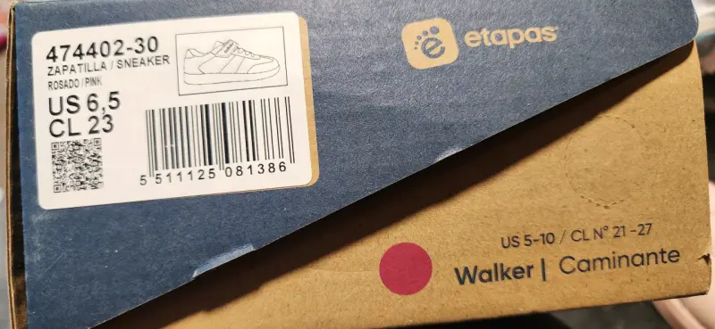 Zapatillas rosadas para niños Etapas Walker - 3