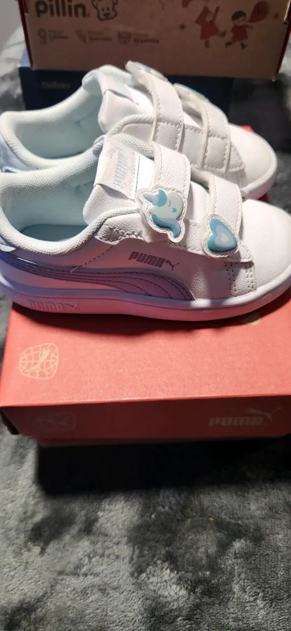 Zapatillas blancas Puma Smash 3.0 para niños - 2