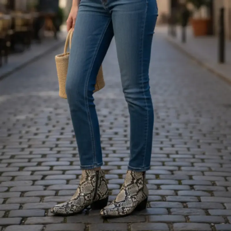 Botas Caña Baja Mujer Animal Print Talla 37 - 5