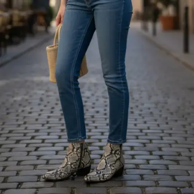 Botas Caña Baja Mujer Animal Print Talla 37 - miniatura 5