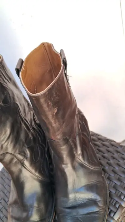 Botas vaqueras de cuero marrón - miniatura 2