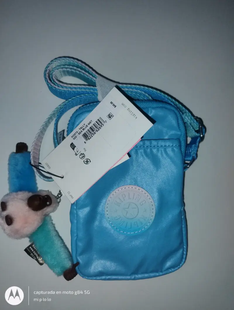 Bolso porta celular Kipling Tally Sea blue met - 4