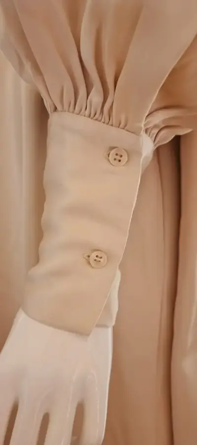 Línea Style - Vestido Satinado Beige H&M XL. - miniatura 3