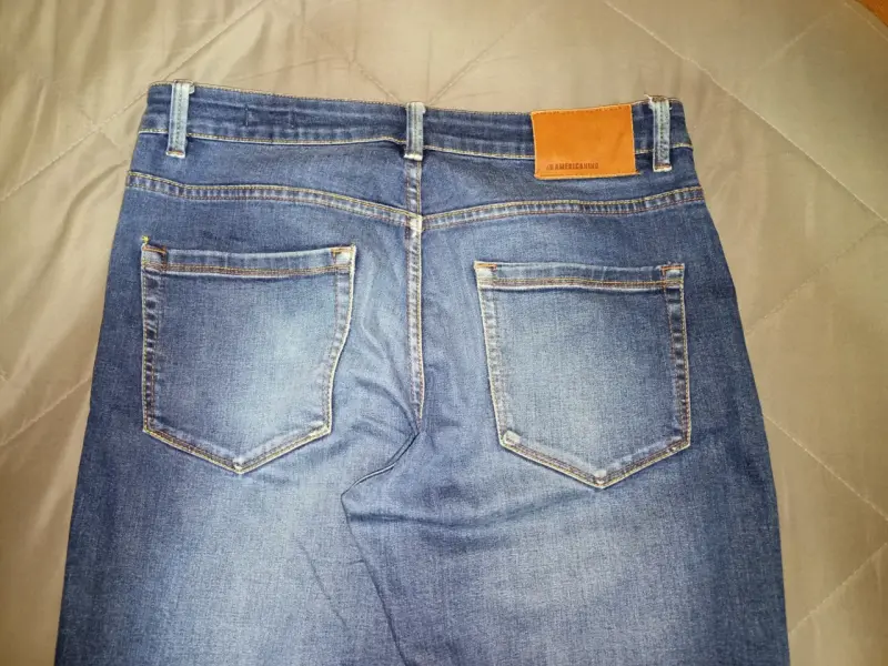 Jeans de mezclilla azul para hombre - 2