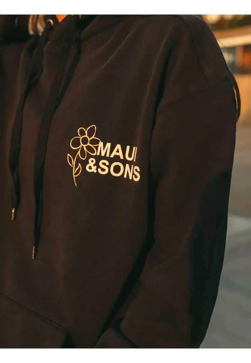Polerón negro con capucha Maui & Sons - 6