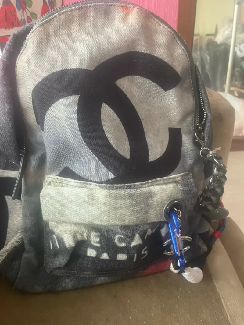 Mochila de lona con logo grande - 4