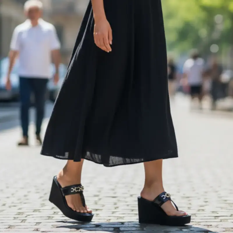 Sandalias Aldo con Plataforma Talla 37 Negras - 3