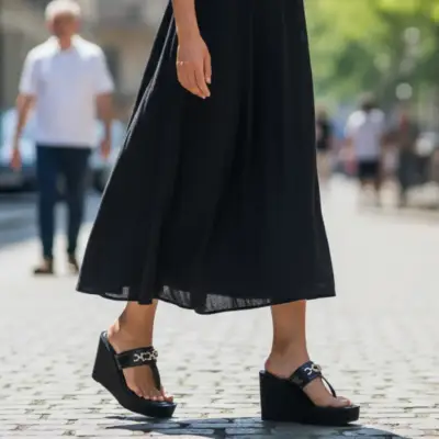 Sandalias Aldo con Plataforma Talla 37 Negras - miniatura 3
