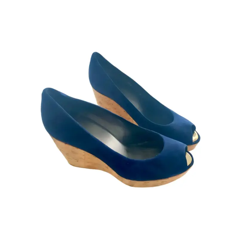 Tacones De Togni Talla 39 Peep Toe de Gamuza - 3