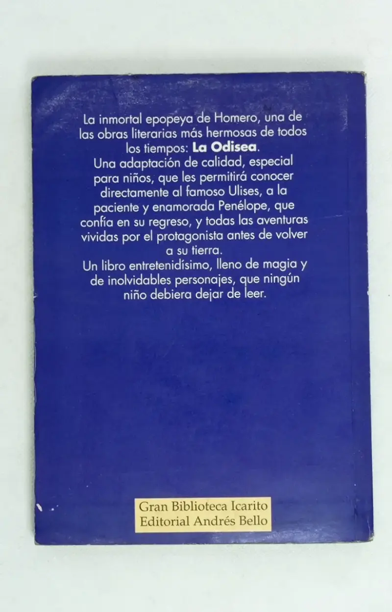 Libro La Odisea de Homero - Editorial Andrés Bello - 2