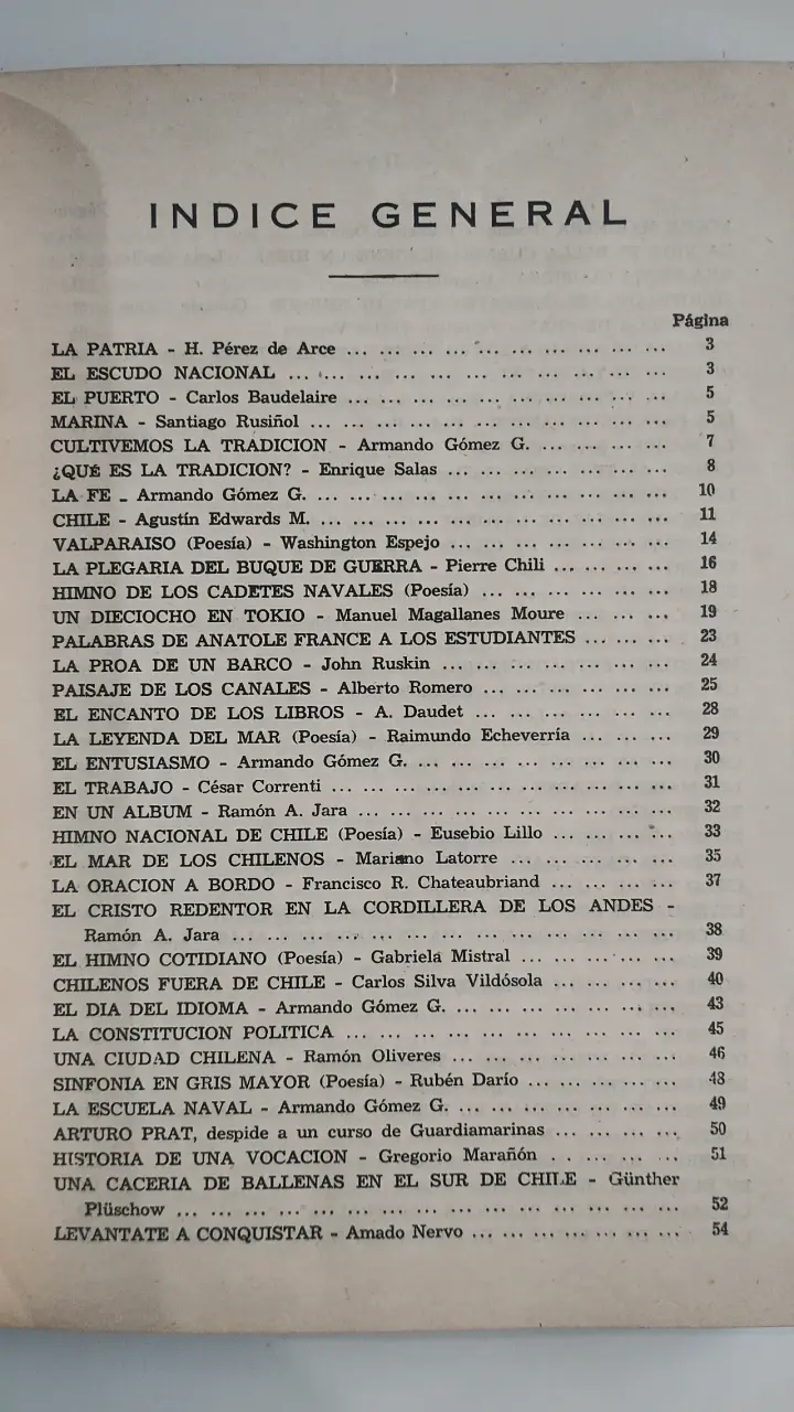 Libro Marina chilena Lecturas Selectas de 1952 - 3