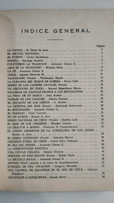 Libro Marina chilena Lecturas Selectas de 1952 - miniatura 3