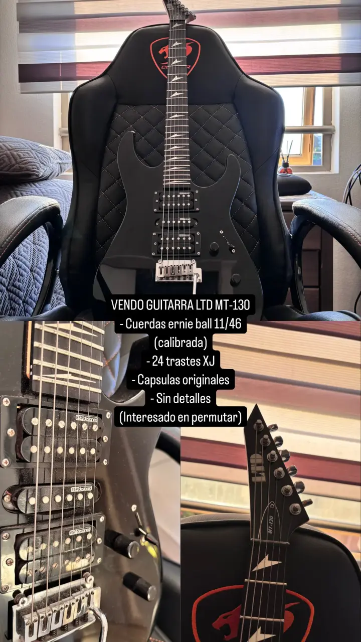 Guitarra Eléctrica ESP LTD MT-130 Negra - 4