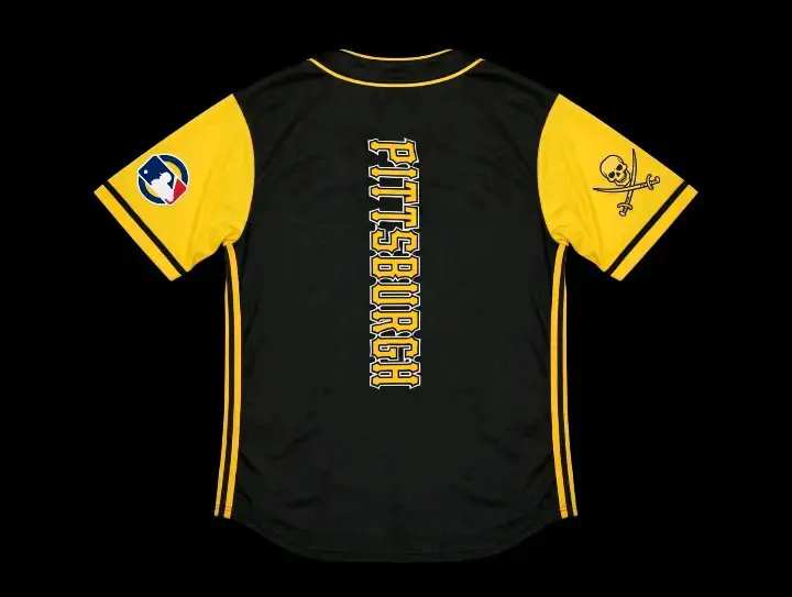 Camiseta Béisbol Pittsburgh Pirates Negra y Amar - 2